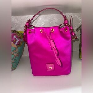 Tom Ford Small Disco Bucket Bag in Hot Pink